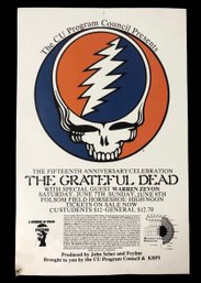 1980 The Grateful Dead 15th Anniversary Celebration Concert Poster, Folsam Field, Boulder, CO - #S12-4