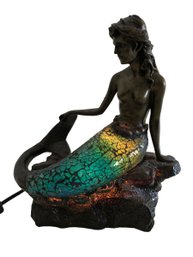 Mosaic Glass Mermaid Lamp, WORKS - #S14-4