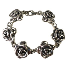 Sterling Silver English Rose Bracelet - #JC-R