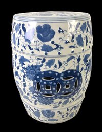 Chinese Blue & White Ceramic Garden Stool - #S10-1
