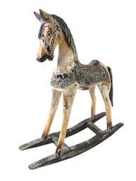 Decorative Carved Wood Rocking Horse - #S8-2