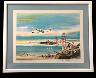'Pan Am's China Clipper' Offset Lithograph No. 297/500, Signed Dong Kingman - #LBW-W