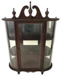 Vintage Ferguson Bros. Curved Glass Display Cabinet, Wall Mount - #S13-2