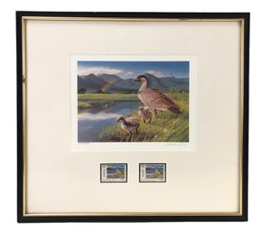 Signed Patrick Ching 1997 Hawaii Nene Goose Wildlife Conservation Stamp Art Print, Limited Edition - #R2