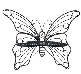 Whimsical Wrought Iron Butterfly Garden Bench - #BR