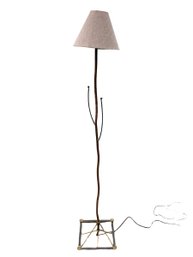 Rustic Hand Sculpted Copper Pipe Floor Lamp (WORKS) - #FF