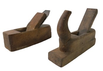 Antique Coffin Style Wood Planes By L.W. (Made In Germany) & Sandusky Tool Company - #S13-2