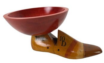 Vintage Cobbler Shoe Form Artisan Centerpiece Bowl - #S9-4