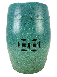 Chinese Ceramic Blue-Green Garden Stool - #S19-4
