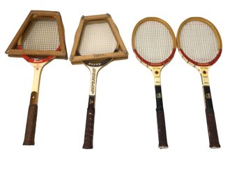 Vintage Tennis Rackets: Bancroft All American, Dunlop Elite & Spalding Fred Stolle Challenge - #S13-4