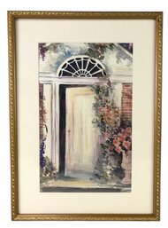 Flower Framed Doorway Art Print - #A8