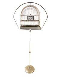 Vintage Crown Hanging Birdcage With Stand - #FF