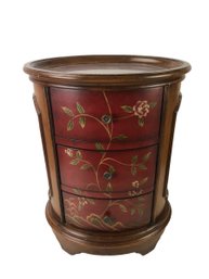 3-Drawer Floral Nightstand - #FF