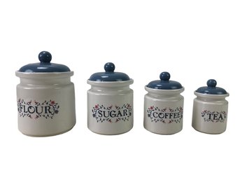 Vintage Kitchen Canister Set By Jay Imports, Made In Taiwan - #S4-3