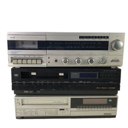 Fisher & Montgomery Ward VHS Players & Sears Cassette Player - #S15-2