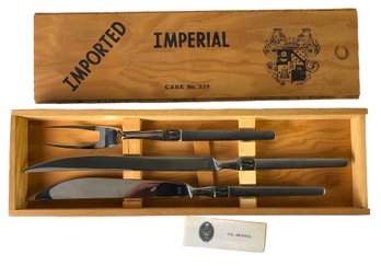 Imperial Stainless Steel Carving Knife Set With Case (Made In Japan) - #S2-3