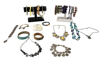Collection Of Costume Jewelry: Bracelets & Necklaces - #S13-2