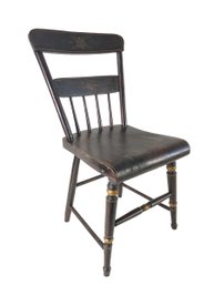 Antique Hitchcock-Style Painted Side Chair - #FF