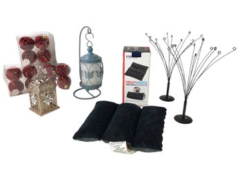 Collection Of Flameless Lanterns, Christmas Ornaments, Card Holders & Massage Pillow - #S15-1
