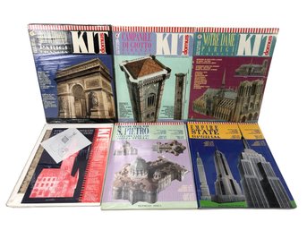 Domus Architectural European & Empire State Building 3D Cardboard Model Kits (Set Of 6) - #S1-2