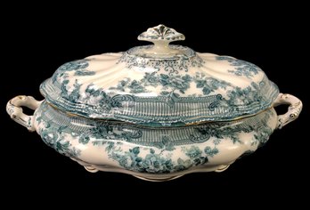 Carlton Blue Royal Staffordshire Pottery Covered Serving Dish - #S10-2