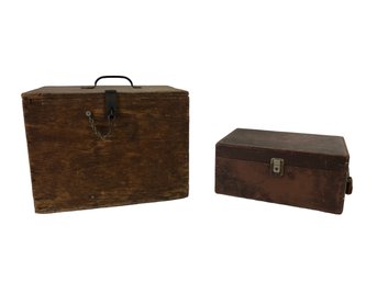 Vintage Shortrip Vanity Case & Wood Paint Box - #S14-1