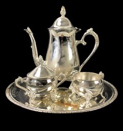 Silver Plated Tea Set & Tray - #S7-1