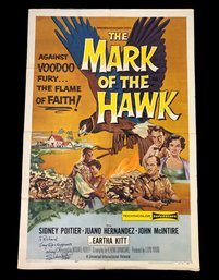 Autographed Original 1958 Movie Poster 'The Mark Of The Hawk,' Limited Edition No. 58/134 - #S11-3