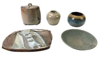 Collection Of Signed Stoneware Studio Pottery - #S10-3