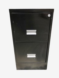 Black 2-Drawer Metal Filing Cabinet - #BR