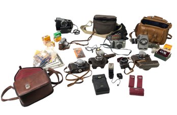 Collection Of Vintage Cameras & Accessories: Yashica-8, Bell & Howell Canon, Pax M3 & More - #S2-1