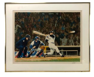 Reggie Jackson Signed Lithograph By Paul Calle, Limited Ed. No. 223/600 - #S12-F