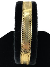 14K Yellow Gold Herringbone Bracelet (Made In Italy) - #JC-B