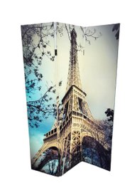 Eiffel Tower Double-Sided Canvas Room Divider - #S23-F