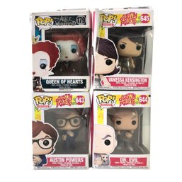 Funko Pop! Queen Of Hearts, Austin Powers, Dr. Evil & Vanessa Kensington Vinyl Figures - #S2-3