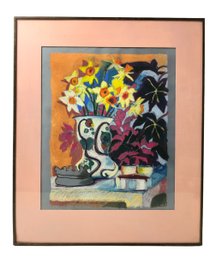 1973 Still Life Pastel On Paper, Signed - #S19-F