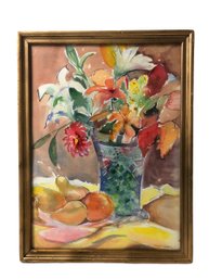 Floral Still Life Pastel, Madlyn Ann Crawford-Woolwich (American, 1932-2019) - #R2