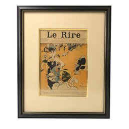 1898 French Satirical Handbill LE RIRE With Cover Art & Inscribed Note By Henry Mayer - #C1