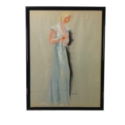Fashion Design Pastel Drawing, Sascha Maurer (American, 1897-1961) - #A8