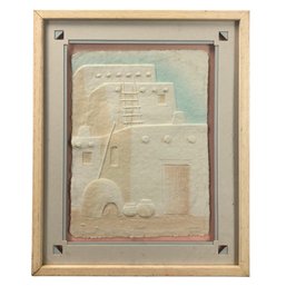 Signed Southwestern Cast Paper 'Adobe' By Wesley 'Wess' Smith - #RBW-W