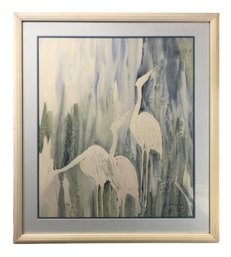 1987 American Egret Lithograph, Signed Barbara Hagan (American, B. 1938) - #SW-8