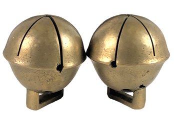 Antique Brass Sleigh Bells (Set Of 2) - #FS-6