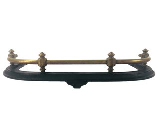 Brass & Cast Iron Fireplace Fender - #S13-1