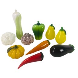 Collection Of Hand Blown Glass Fruit & Vegetables - #S7-3