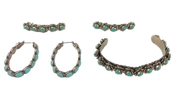 Vintage Mexican Costume Jewelry: Bracelets, Earrings & Barrettes - #JC-R