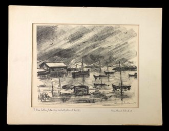 1958 Mount Desert Island Lithograph, Signed - #S13-3L