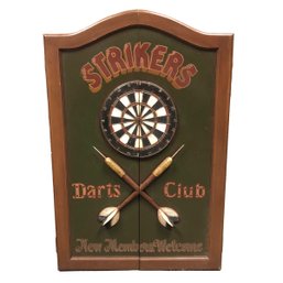 Strikers Dart Club Cabinet With 'The Bandit' Dartboard - #BR