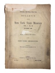 Earthenware Of The New York Aborigines, University Of The State Of NY, Copyright 1898 - #S8-4