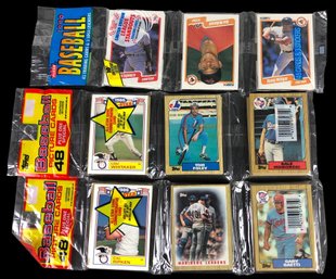 1987 Topps & 1990 Fleer MLB Baseball Rack Packs (NEW, FACTORY SEALED) - #S1-4