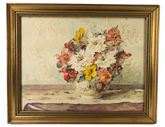 Floral Still Life Watercolor Painting, Signed E.F. Goodwin - #RBW-W